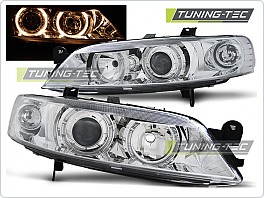 Přední světla Opel Vectra B, 1999-2002, Angel Eyes, chrom LPOP83