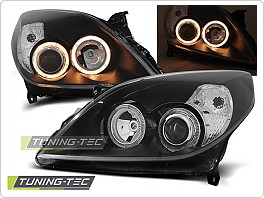 Přední světlomety, světla, lampy Opel Vectra C, 2005-2008, Angel Eyes, černé black LPOP66