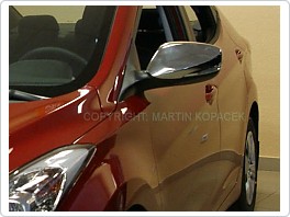 Chromové, nerezové kryty zrcátek Hyundai Elantra, 2012-, s blinkry