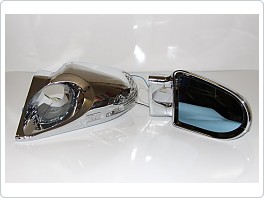 Sportovní zrcátka, PROFI s antireflexním sklem, chromové s blinkrem