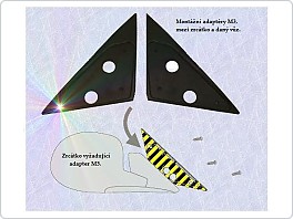 Montážní adaptéry M3 k sportovním zrcátkům, Renault Clio, model 94-98, výprodej