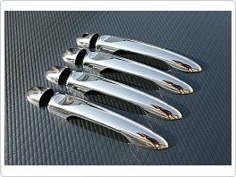 Chromové, nerezové kryty klik Renault Megane 3, 2009- bez KEY