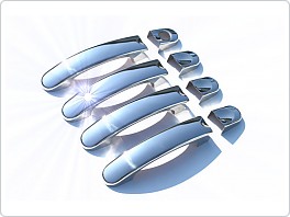 Chromové, nerezové kryty klik VW Touran, Caddy