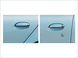 Chromové, nerezové kryty klik Renault Clio 2, 3dveř. 1998-2005