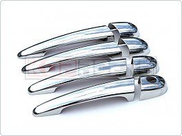 Chromové, nerezové kryty klik BMW E46, facelift 2001-2005, 4dveř.