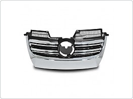 Přední maska s pozicí pro znak Volkswagen Golf 5, 2003-2009, chromová, pro model GT,GTI