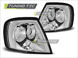 Přední blinkry Audi A3, 1996-2000, čiré/chrom