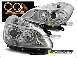Přední světla Renault Clio III, 2005-2009, Angel Eyes, chrom LPRE29