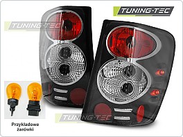 Zadní světlomety, světla, lampy Jeep Grand Cherokee, 1999-2005, čiré, černé black LTCH04