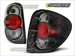 Zadní světlomety, světla, lampy Chrysler Voyager, 2001-2004, čiré, černé black LTCH09