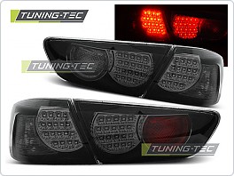 Zadní světla, lampy LED Mitsubischi Lancer 8, 2008-2011, černé, kouřové LDMI07