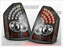 Zadní světla, lampy LED Chrysler 300C, 2005-2010, čiré, černé LDCH03