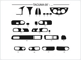 Dekor interiéru Daewoo Tacuma, 2000-, carbon standart