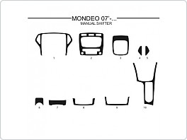 Dekor interiéru Ford Mondeo, 2007-, manuální řazení, carbon standart