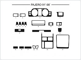 Dekor interiéru Mitsibishi Pajero, 1991-1998, černý