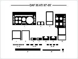 Dekor interiéru Daf 95, ATI 1987-1995, carbon plus
