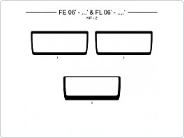 Dekor interiéru Man FE, FL model 2006-, sada 2, světlý mahagon