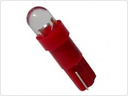 LED žárovka 12V/1,2W, W2x4,6d, červená