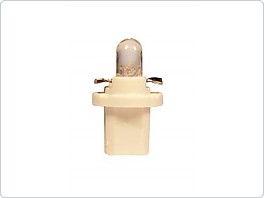 LED žárovka 12V/1,2W v plastové objímce B8,5d, bílá