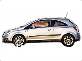 Ochranné boční lišty dveří Opel Corsa D 3Dveř. 2006-2013
