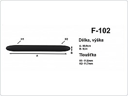 Lišta na nárazníky 51 cm