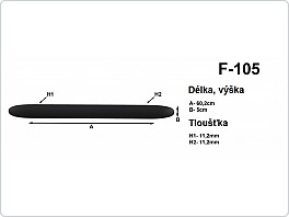Lišta na nárazníky 60 cm