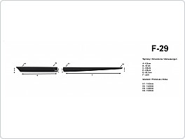 Boční ochranné lišty dveří 82+67cm