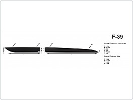 Boční ochranné lišty dveří 95+64cm