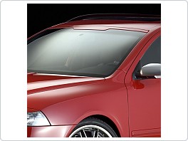 Clona předního okna, ABS černá metalíza, Škoda Octavia 2