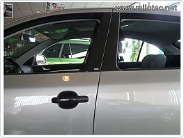 Kryty dveřních sloupků - ABS černá metalíza, Škoda Octavia 2 Sedan, 2004-2013