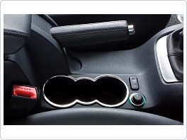 Chromový rámeček dvojitého boxu pro nápoje,  Škoda Octavia 2, Yeti