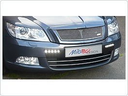 Maska Milotec se stříbrnou mřížkou, Škoda Octavia 2. Facelift