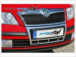 Chromový rámeček přední značky, Škoda Octavia 2, 2004-2008