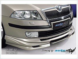 Spoiler pod přední spoiler Autostyl Škoda Octavia 2, černý hladký na lak