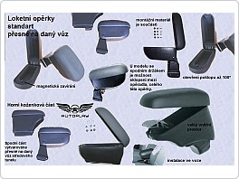 Loketní opěrka Standart Kia Rio, 2000-2005, černá
