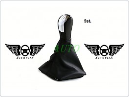 Řadící páka s manžetou, chromová,  Škoda Octavia 2 facelift