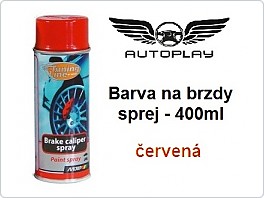 Barva na brzdy, Červená, sprej, 400ml