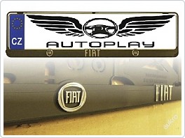 Držák SPZ, podložka pod značku s 3D logem, Fiat