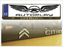 Držák SPZ, podložka pod značku s 3D logem, Citroen chrom