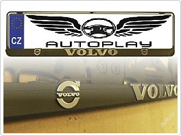 Držák SPZ, podložka pod značku s 3D logem, Volvo