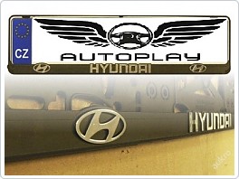Držák SPZ, podložka pod značku s 3D logem, Hyundai