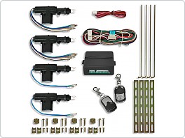 Dálkové centrální zamykání včetně motorků, ovladač s posuvnou krytkou