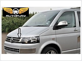 Chromové, nerezové lišty masky VW T5, 2010-