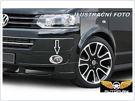 Chromové, nerezové rámečky okolo mlhovek VW T5, 2010-