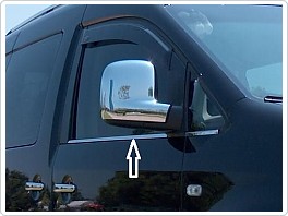 Chromové, nerezové lišty pod okna Volkswagen  VW T5