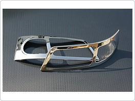 Chromové, nerezové kryty předních světel VW T5, 2003-2008
