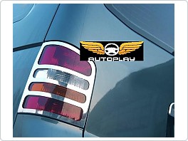 Chromové, nerezové kryty zadních světel VW T5, křídlové dveře