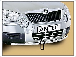 Chromová, nerezová mřížka nárazníku Škoda Yeti