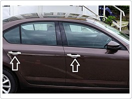 Škoda Octavia 3, chromové kliky