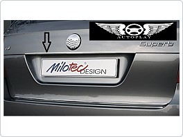 Lišta nad zadní SPZ, nerez, Škoda Superb 2 II Combi, Fabia 3 III hatchback, Yeti facelift 2013-, SKLADEM